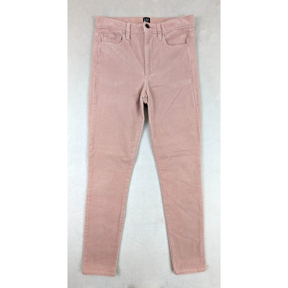 Gap sz 28 Pants True Skinny pink velvet corduroy material stretchy 0077